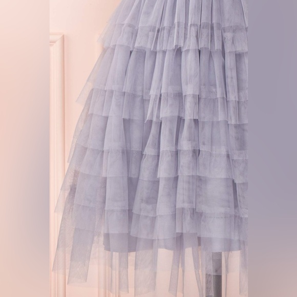 NEW WITH TAGS** Ayten Mystery | Lilac / Grey Tulle Dress US 10 - Picture 7 of 11